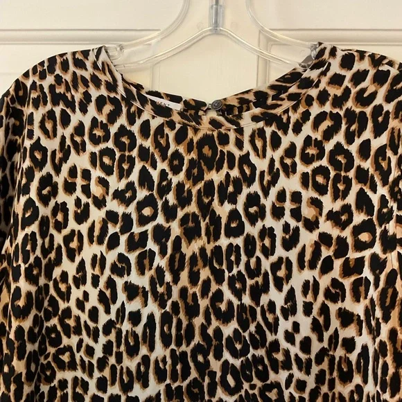 Equipment Aubrey Leopard Print Silk Dress Pockets Size M - Picture 7 of 11